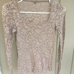 Lace long sleeve shirt